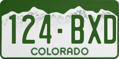 CO license plate 124BXD