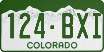 CO license plate 124BXI