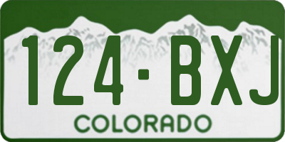 CO license plate 124BXJ