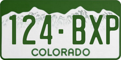 CO license plate 124BXP