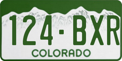 CO license plate 124BXR