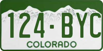 CO license plate 124BYC