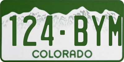 CO license plate 124BYM