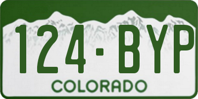 CO license plate 124BYP