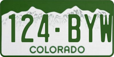 CO license plate 124BYW