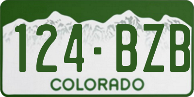 CO license plate 124BZB