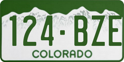 CO license plate 124BZE