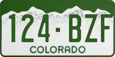CO license plate 124BZF
