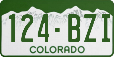 CO license plate 124BZI