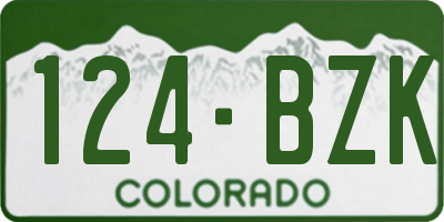CO license plate 124BZK
