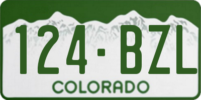 CO license plate 124BZL