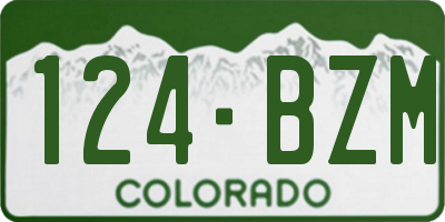 CO license plate 124BZM