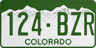 CO license plate 124BZR