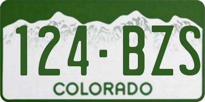 CO license plate 124BZS