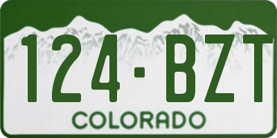 CO license plate 124BZT