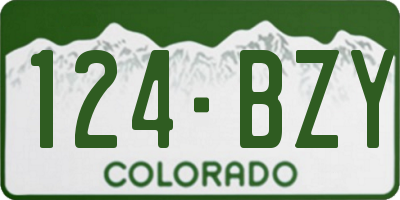 CO license plate 124BZY