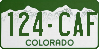 CO license plate 124CAF
