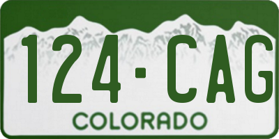 CO license plate 124CAG