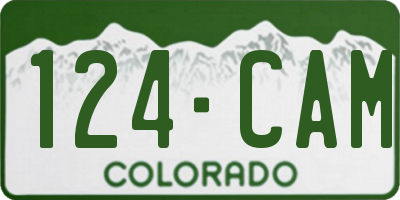 CO license plate 124CAM