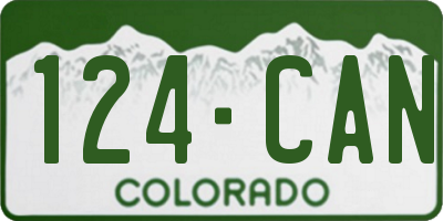 CO license plate 124CAN