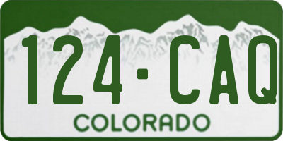 CO license plate 124CAQ