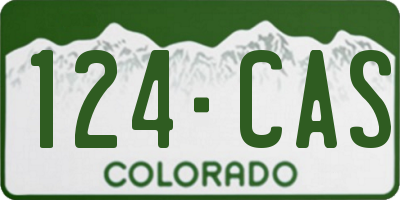 CO license plate 124CAS