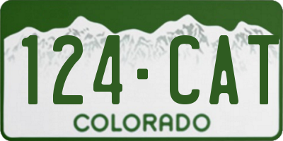 CO license plate 124CAT