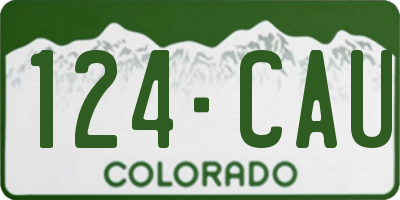 CO license plate 124CAU