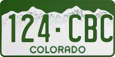 CO license plate 124CBC