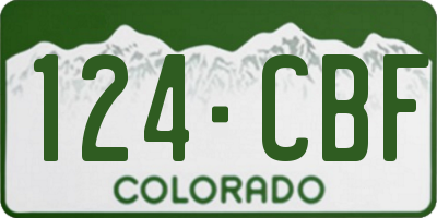 CO license plate 124CBF