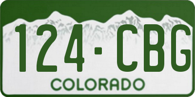 CO license plate 124CBG
