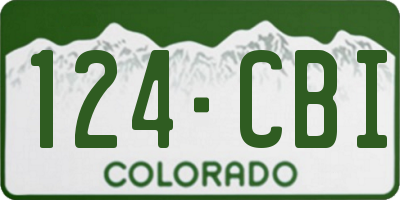 CO license plate 124CBI