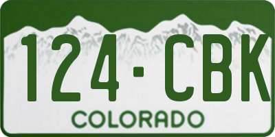 CO license plate 124CBK