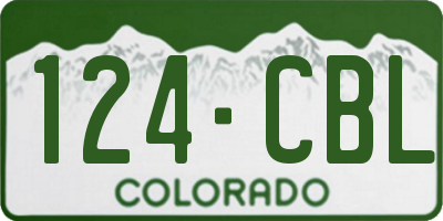 CO license plate 124CBL