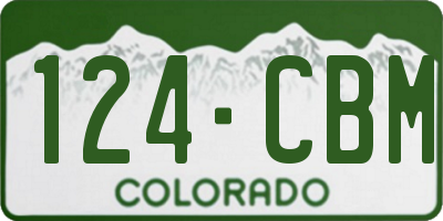 CO license plate 124CBM