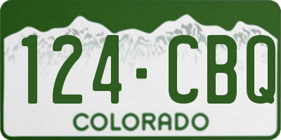 CO license plate 124CBQ
