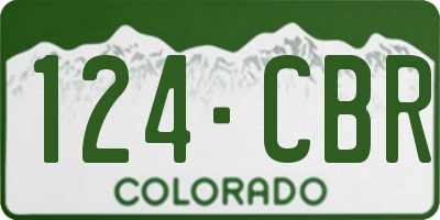 CO license plate 124CBR
