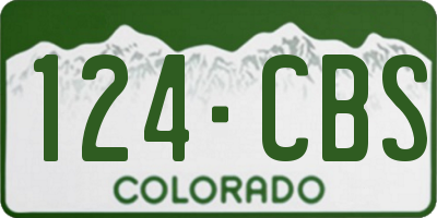 CO license plate 124CBS