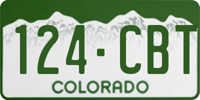 CO license plate 124CBT
