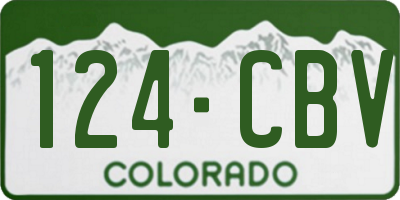 CO license plate 124CBV