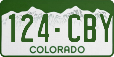 CO license plate 124CBY