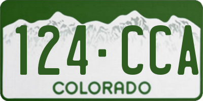 CO license plate 124CCA
