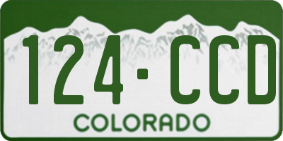 CO license plate 124CCD