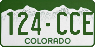 CO license plate 124CCE