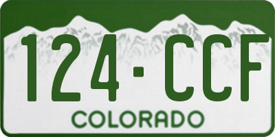 CO license plate 124CCF