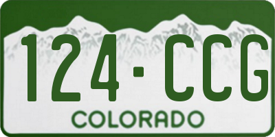 CO license plate 124CCG