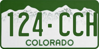 CO license plate 124CCH