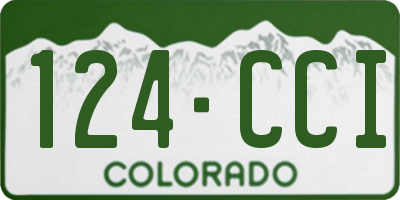 CO license plate 124CCI