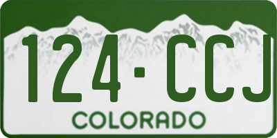 CO license plate 124CCJ