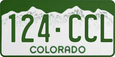 CO license plate 124CCL